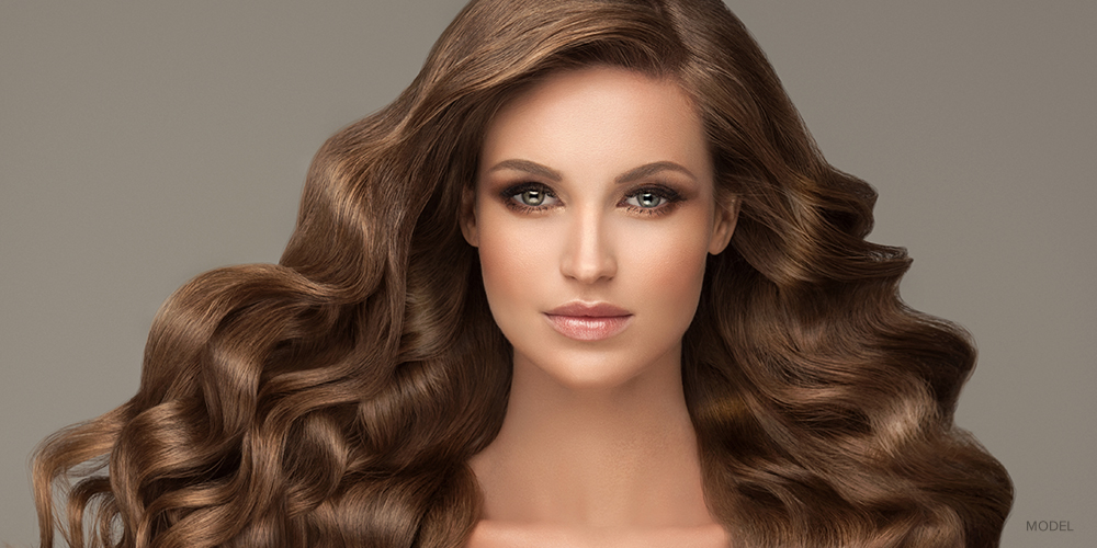 Brunette Woman with Wavy Hair Internal Banner