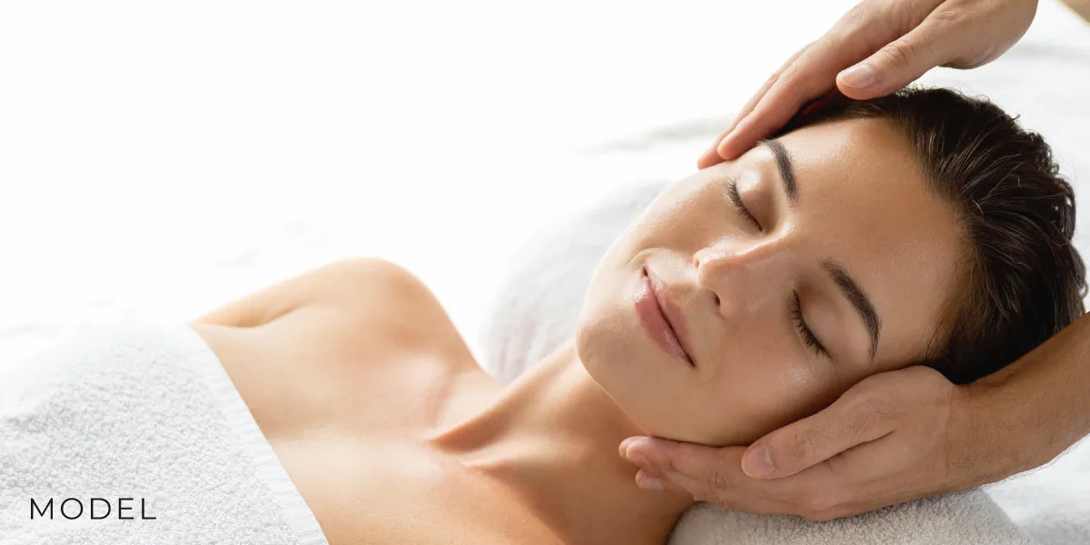 Female Resting Head on Towel